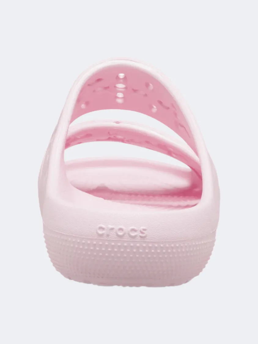 Crocs Classic Floral Cut Out Unisex Lifestyle Slippers Pink Milk