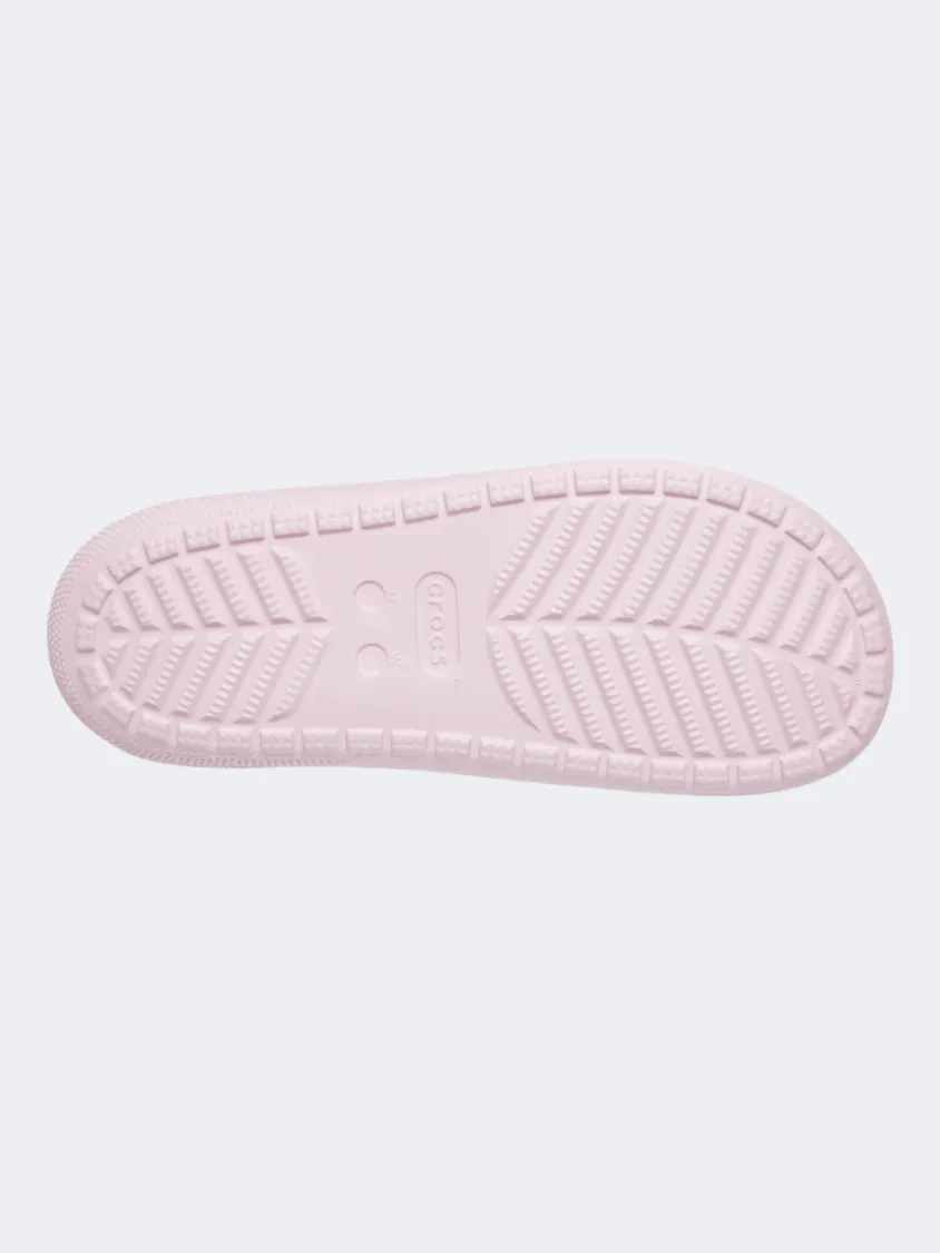 Crocs Classic Floral Cut Out Unisex Lifestyle Slippers Pink Milk