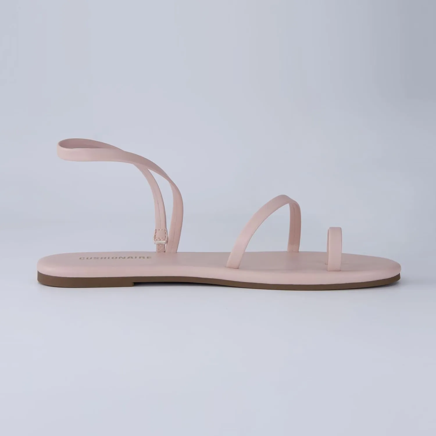 CUSHIONAIRE CHAI Women’s Strappy Sandals – Flat Sandals for Women, Comfortable Beach Sandals, Summer Slip-On Shoes, Casual Dressy Sandals