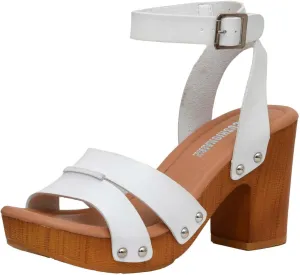 CUSHIONAIRE Women's Sandra Faux Wood Sandal  LiteSole Technology, Wide Widths Available