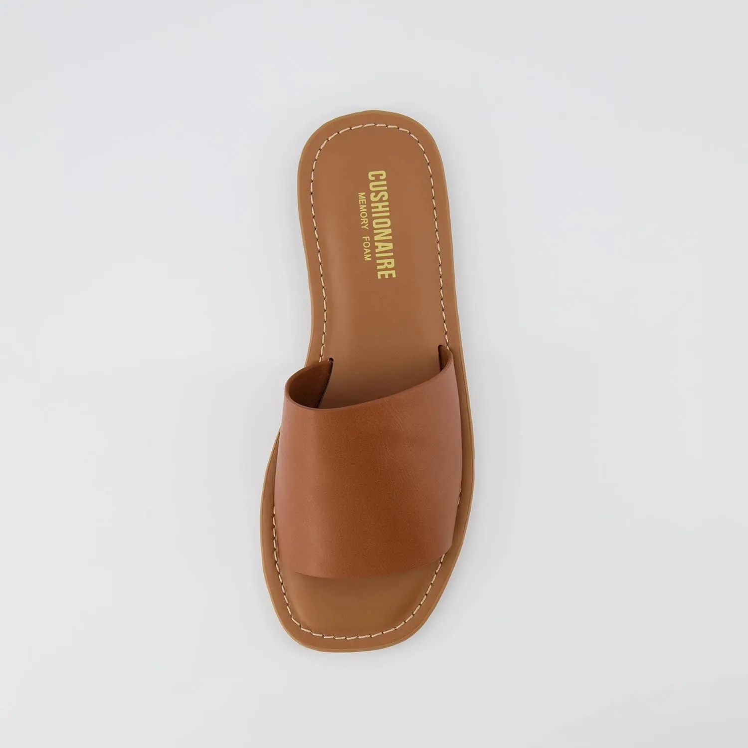 CUSHIONAIRE Women's Spicy slide Sandal with Memory Foam
