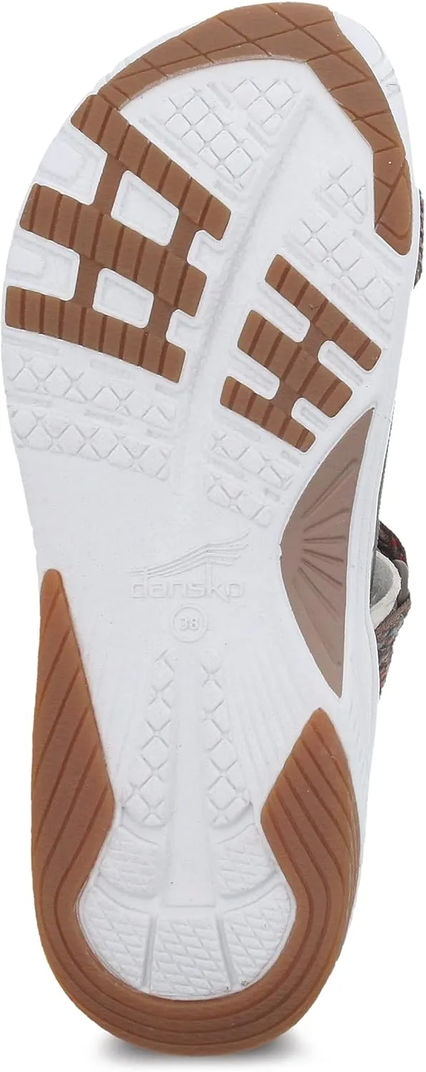 Dansko Rosette Slip-On Sport Sandal for Women - Lightweight EVA Midsole and Rubber Outsole - Natural Arch Technology for Added Support - Hook and Loop Closure
