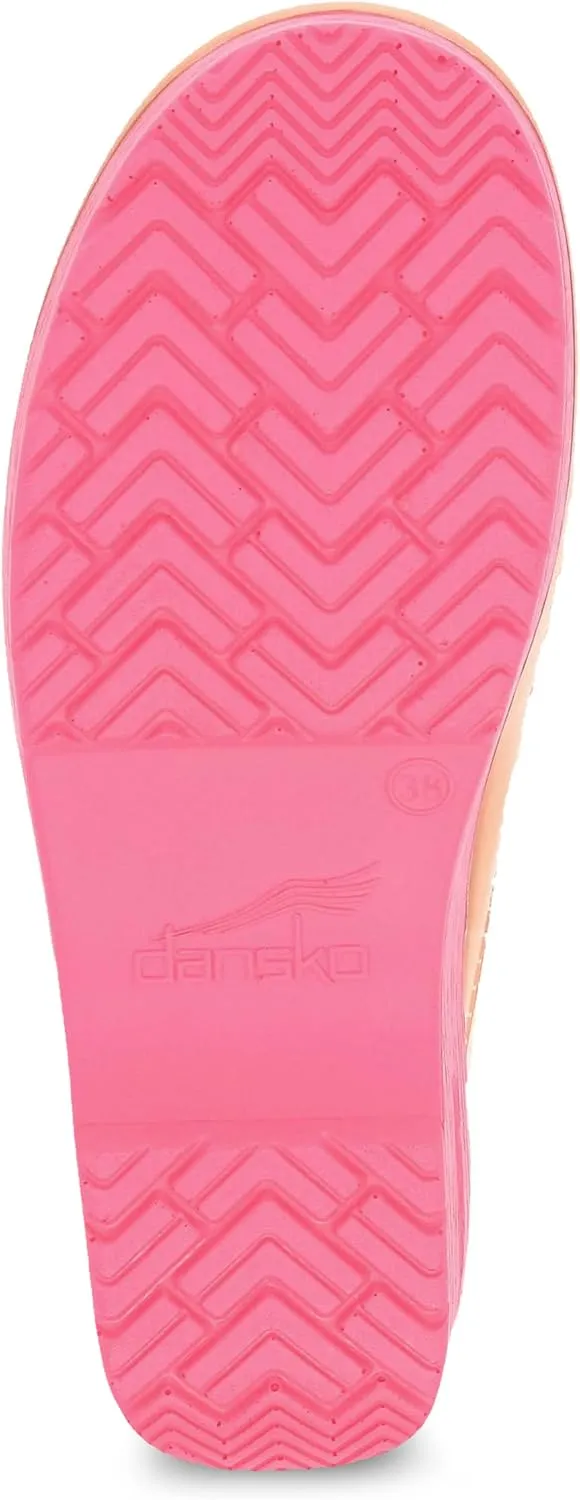 Dansko Sonja Translucent Slip-on Mule Clog for Women - Anti-Fatigue Rocker Bottom Promotes Forward Foot Motion - Jelly-Soft, Candy-Colored Shell