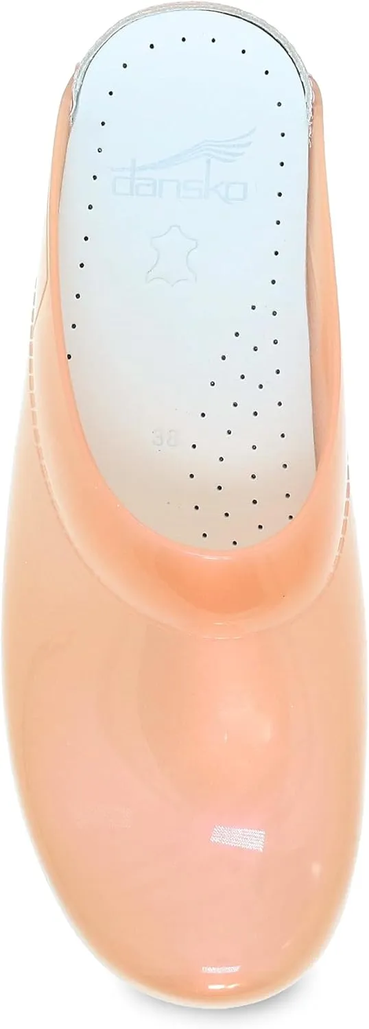 Dansko Sonja Translucent Slip-on Mule Clog for Women - Anti-Fatigue Rocker Bottom Promotes Forward Foot Motion - Jelly-Soft, Candy-Colored Shell