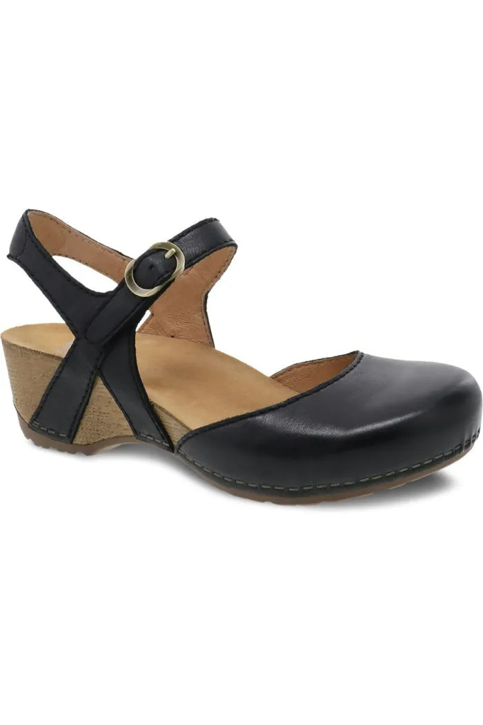 Dansko Tiffani Milled Burnished in Black