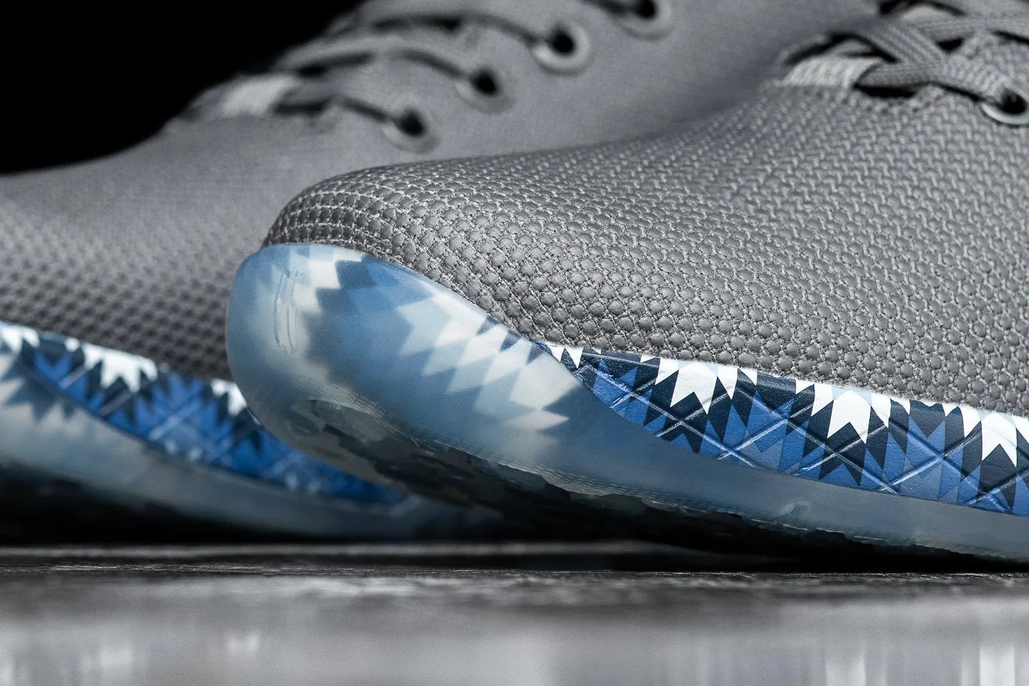 DARK GREY BLUE PATCHWORK TRAINER (MEN'S)