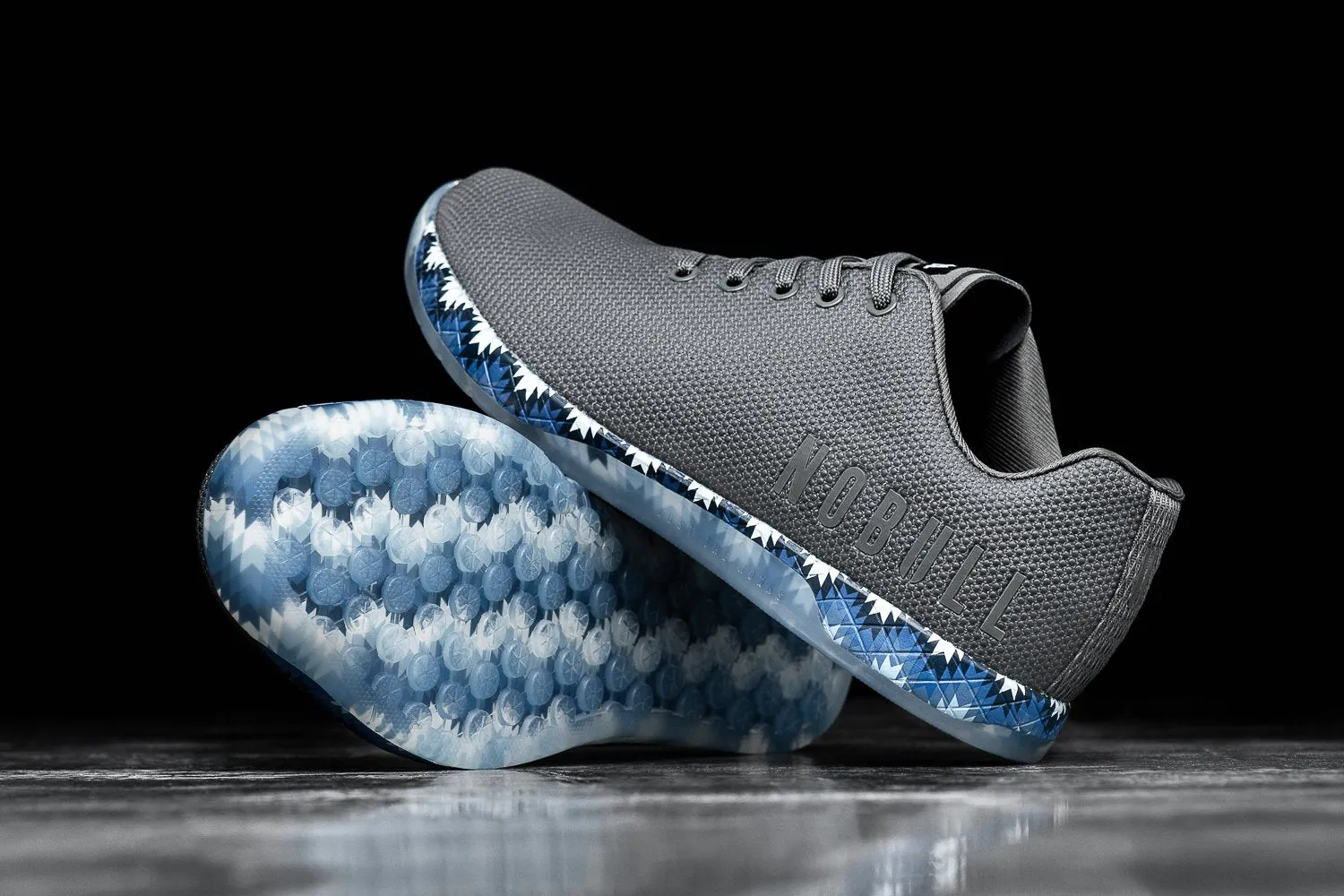 DARK GREY BLUE PATCHWORK TRAINER (MEN'S)
