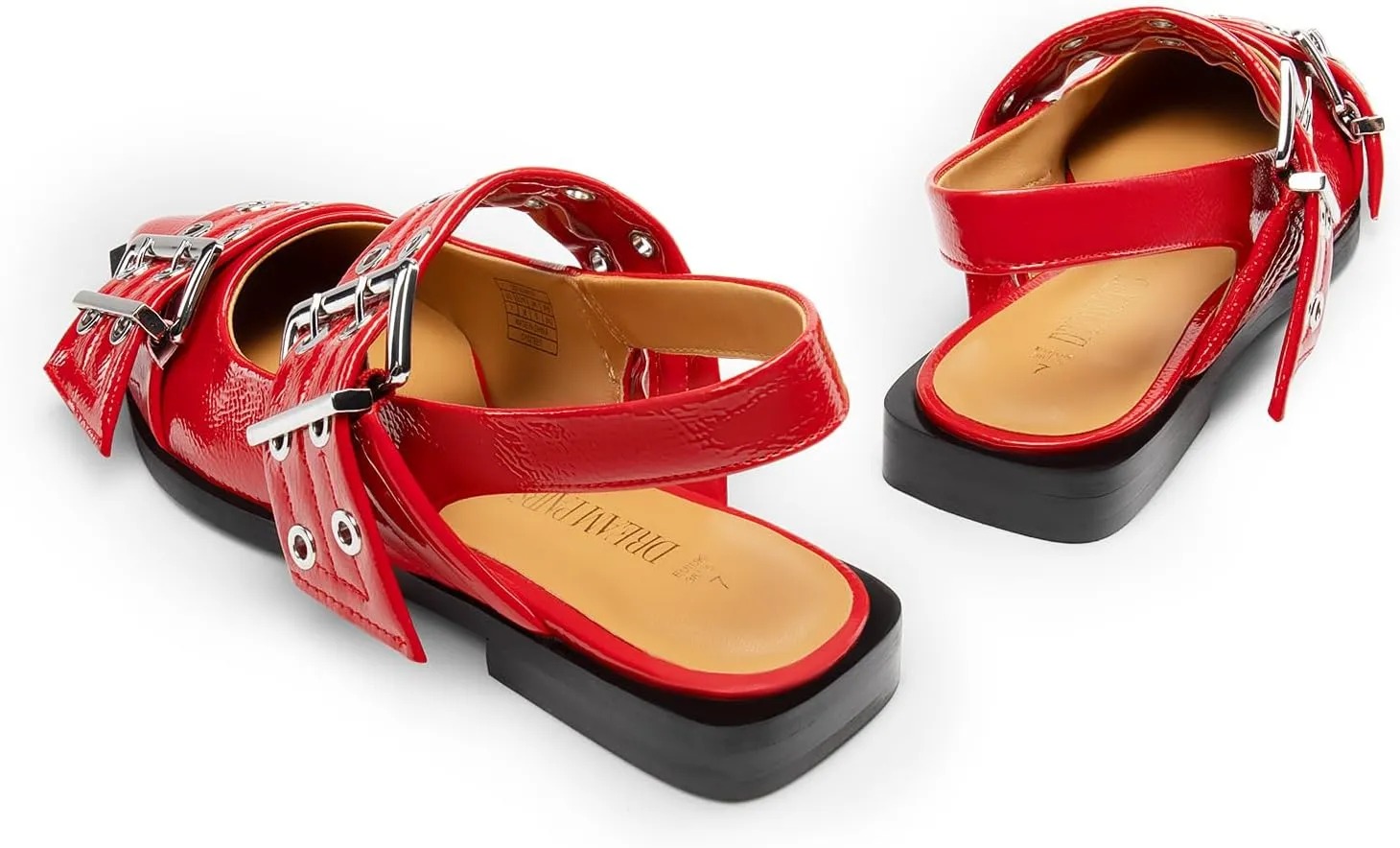 DREAM PAIRS Women's Slingback Ballet Flats, Pointed Toe Buckle Comfortable Dress Slip-on Flat Shoes