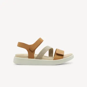 Ecco Flowt Flat Sandal Lion Womens