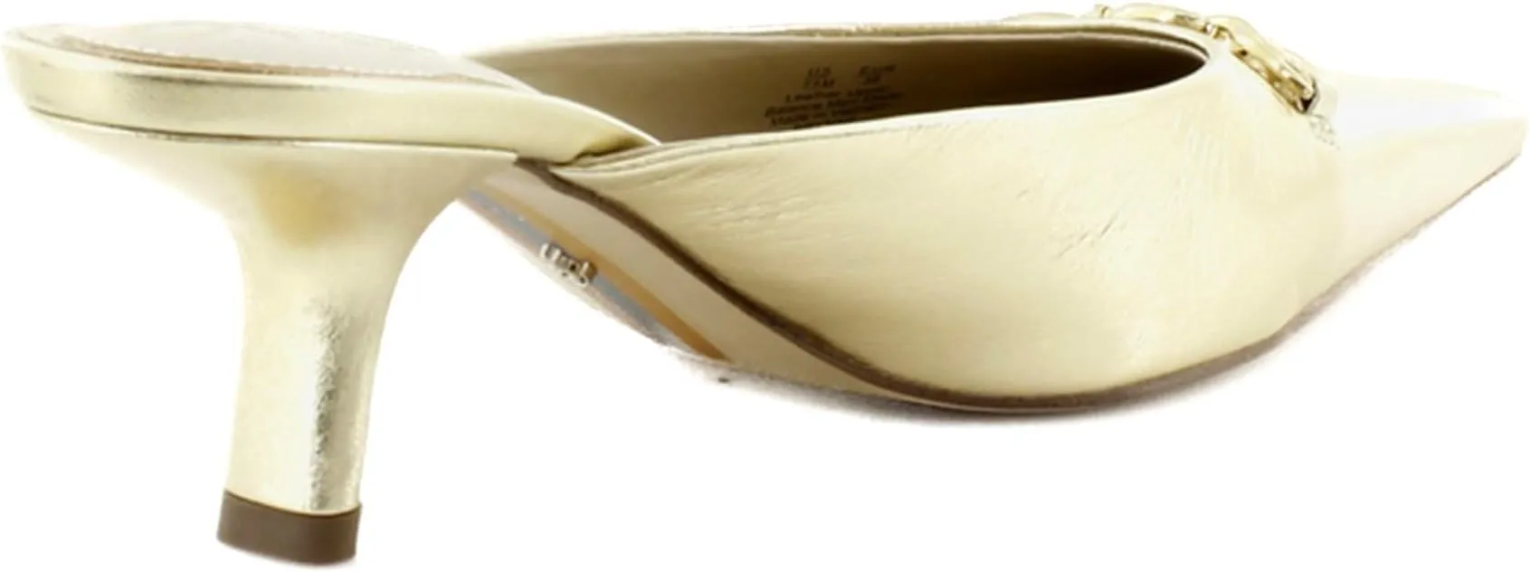 Edelman Slip Amber On Bridget Gold Kitten Global delivery Sam Heeled Toe Pumps Crowd-pleaser Pointed Fashion