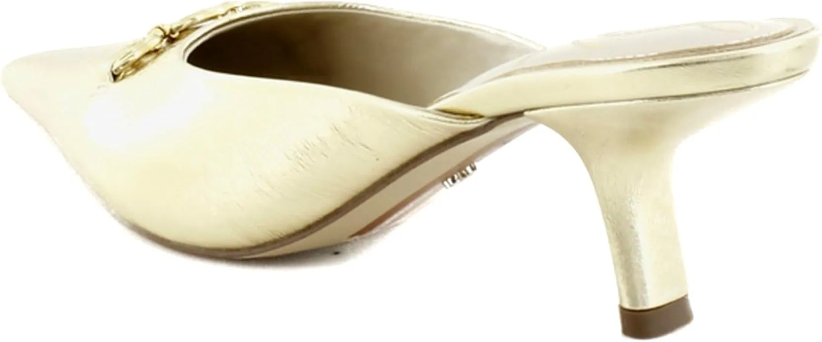 Edelman Slip Amber On Bridget Gold Kitten Global delivery Sam Heeled Toe Pumps Crowd-pleaser Pointed Fashion