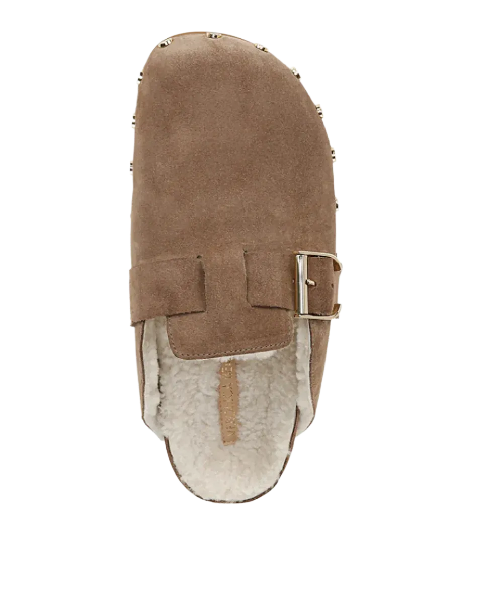 Fern Shearling Clog - Taupe