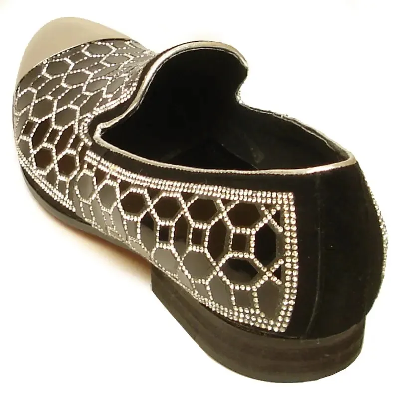Fiesso FI-7024 Black Loafers