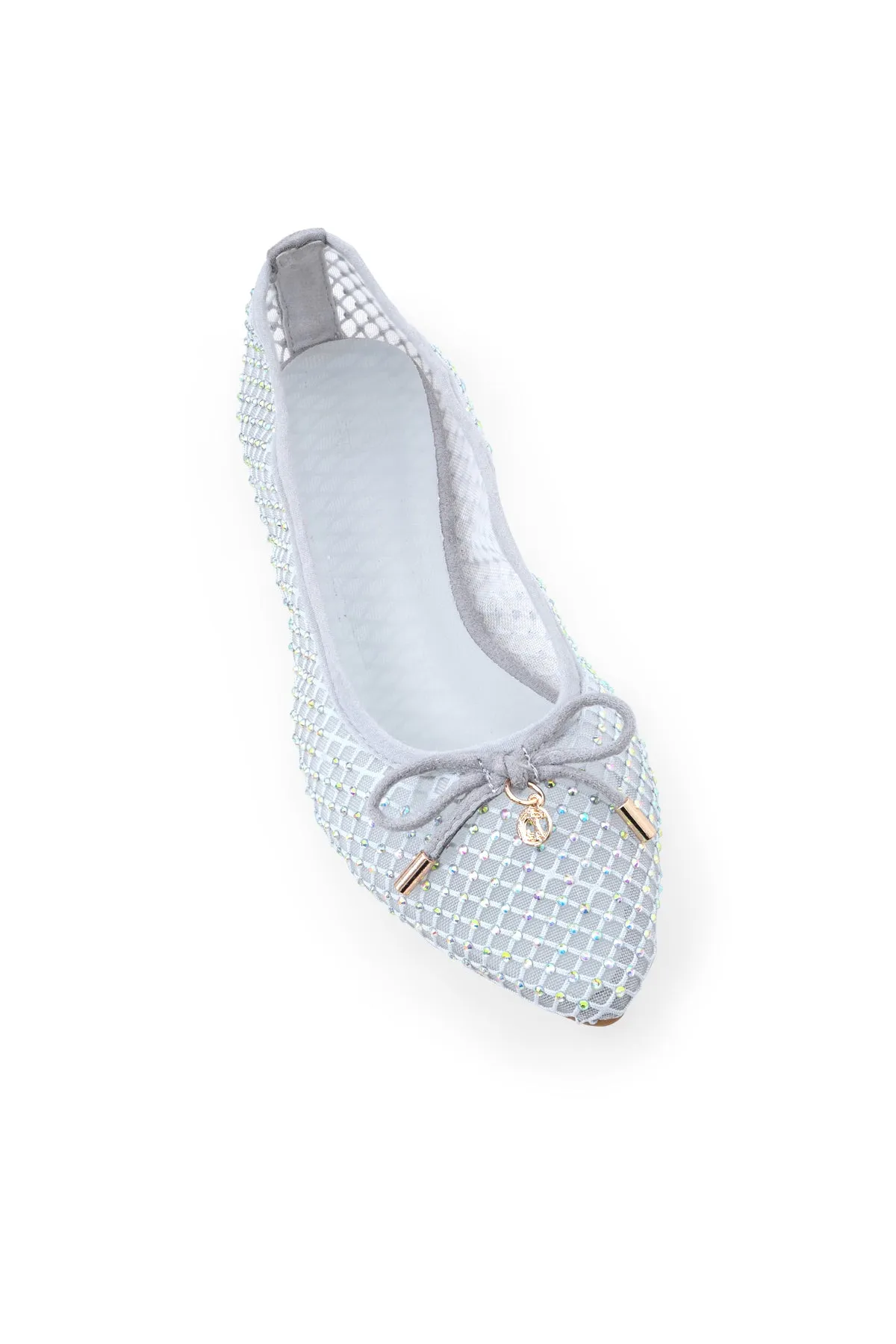 Fiona Flat Shoes - Silver