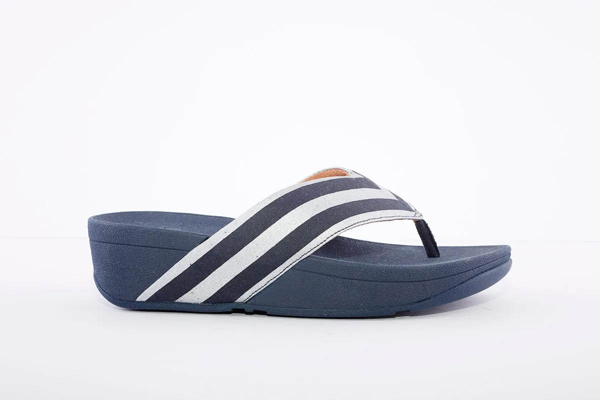 FITFLOP - MILLIE STRIPE NAVY/SILVER