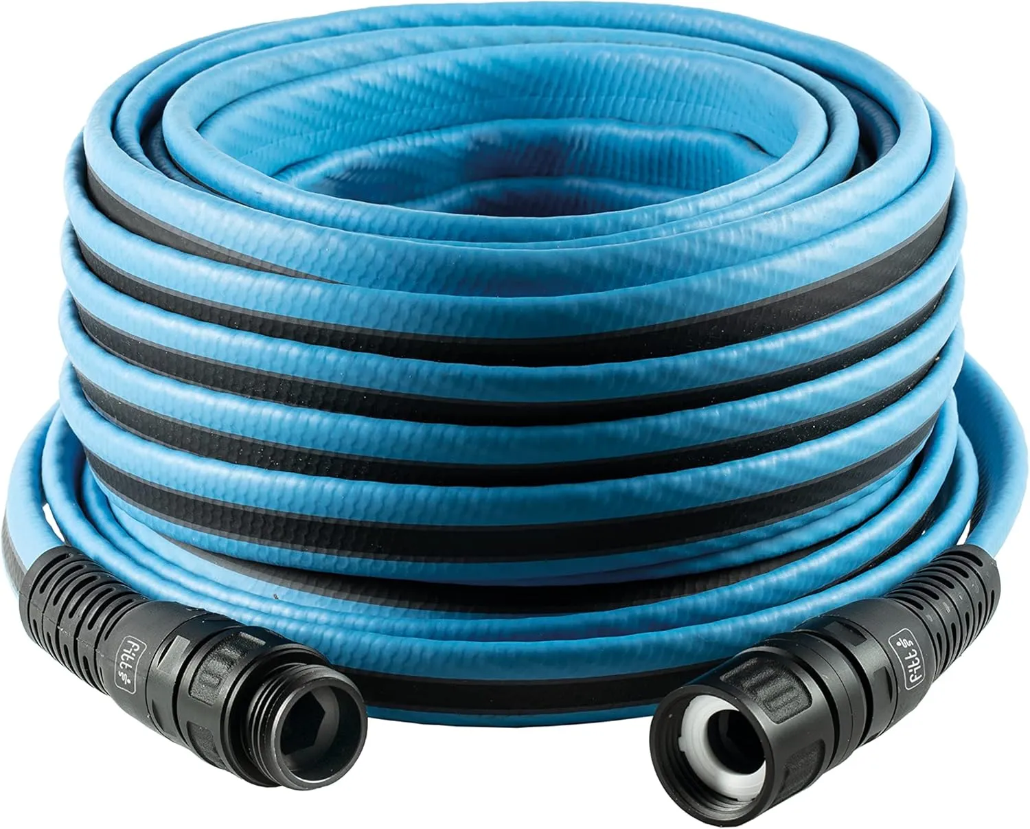 FITT Force Tek Garden Hose, Lightweight Ultra Flexible Durable Kink-Free Medium duty Flat Water Hose, 75-Feet x 5/8-Inch
