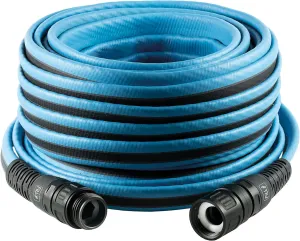 FITT Force Tek Garden Hose, Lightweight Ultra Flexible Durable Kink-Free Medium duty Flat Water Hose, 75-Feet x 5/8-Inch