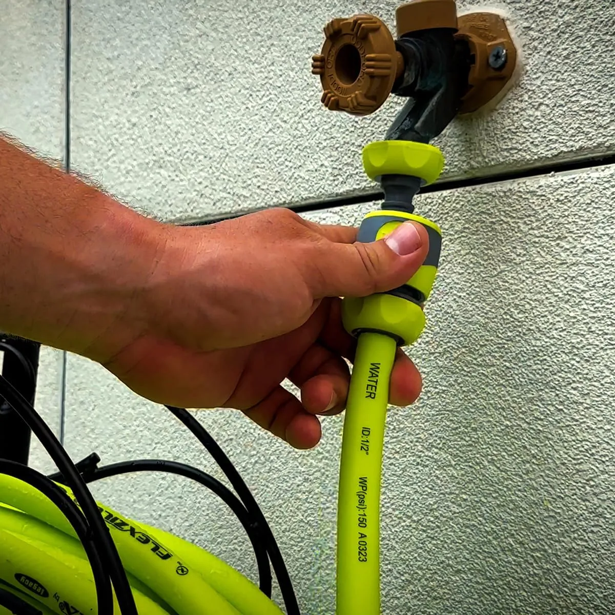 Flexzilla Garden Hose Kit with Quick Connect Attachments, 1/2 in. x 50 ft., Heavy Duty, Lightweight, ZillaGreen - HFZG12050QN