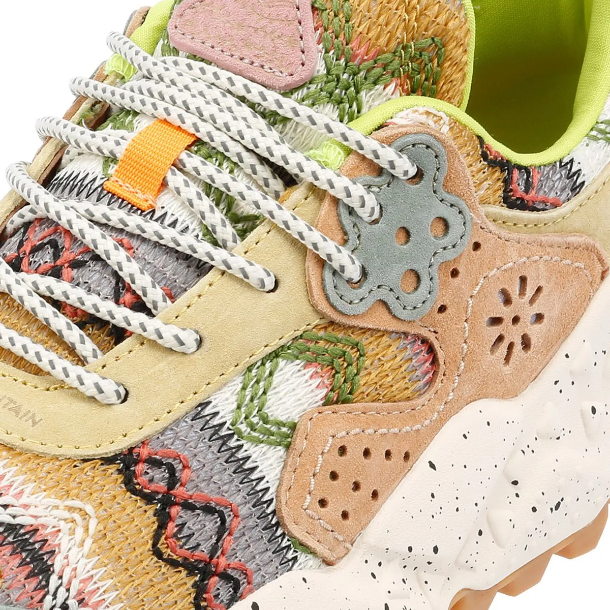 Flower Mountain Kotetsu Knit Women's Green Aztec Trainers