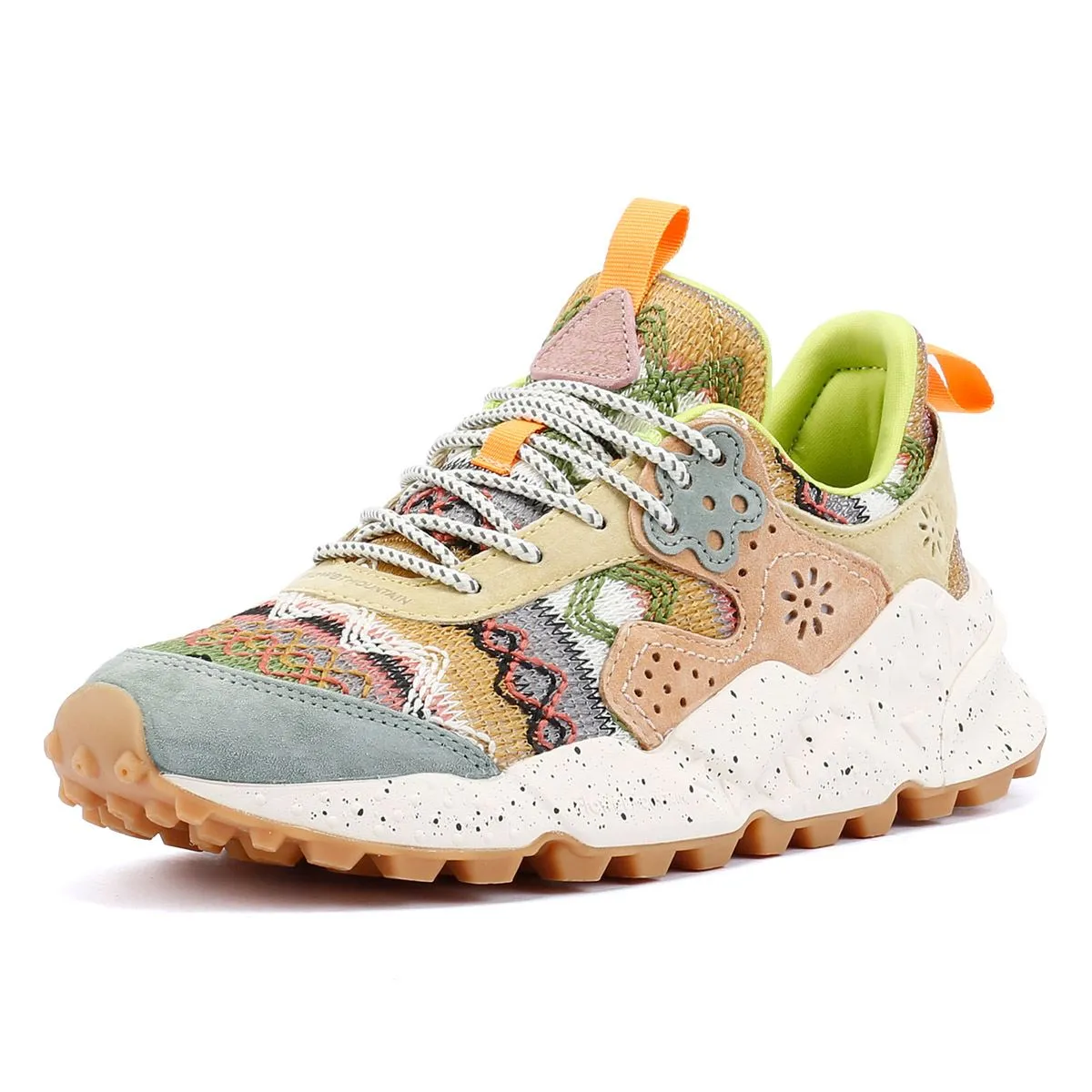 Flower Mountain Kotetsu Knit Women's Green Aztec Trainers