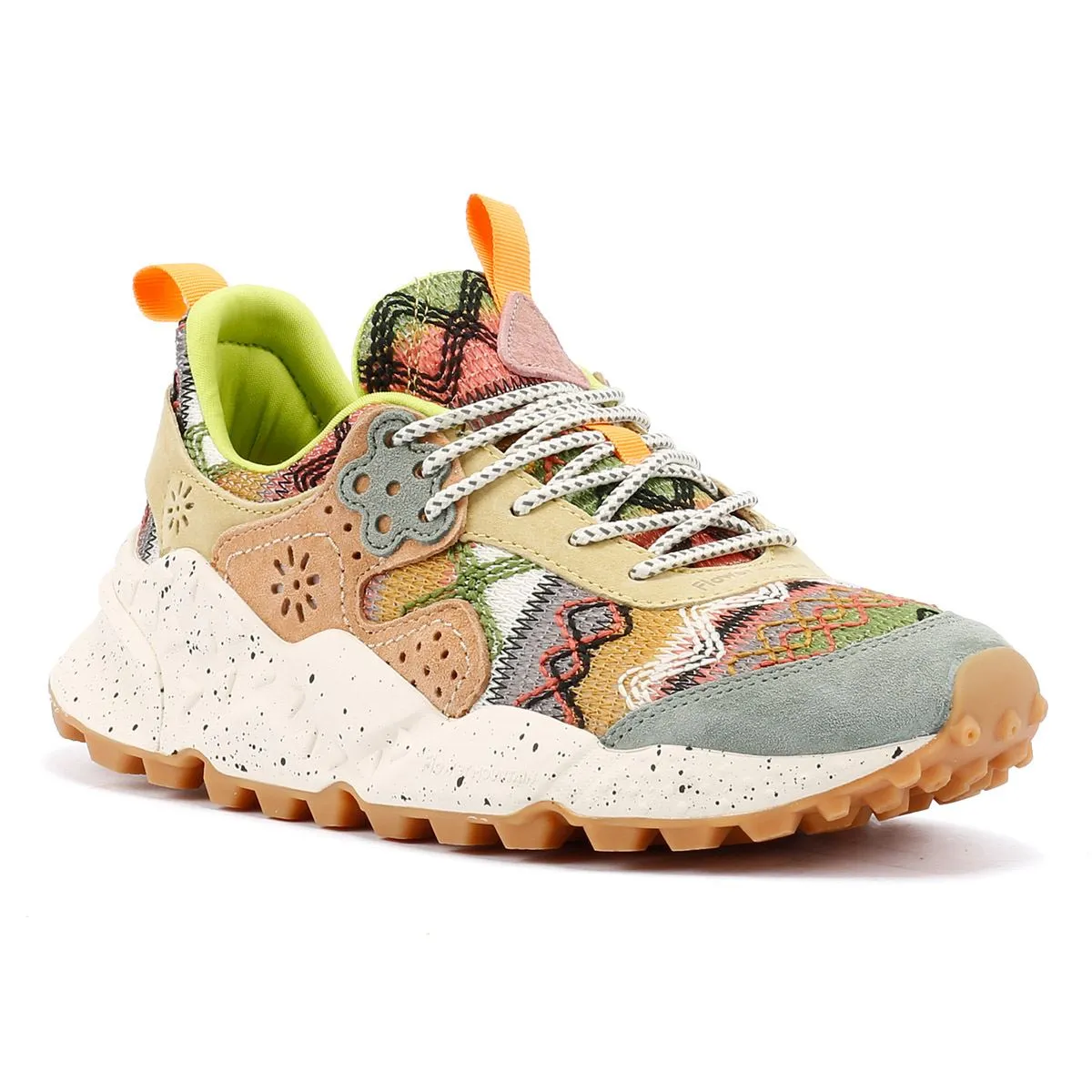 Flower Mountain Kotetsu Knit Women's Green Aztec Trainers