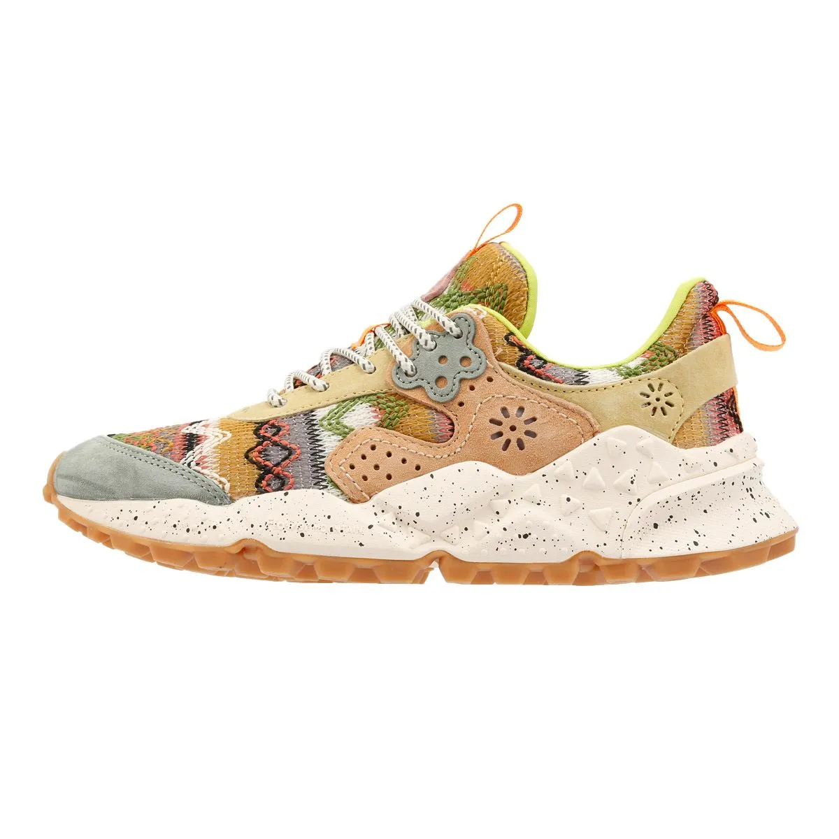 Flower Mountain Kotetsu Knit Women's Green Aztec Trainers