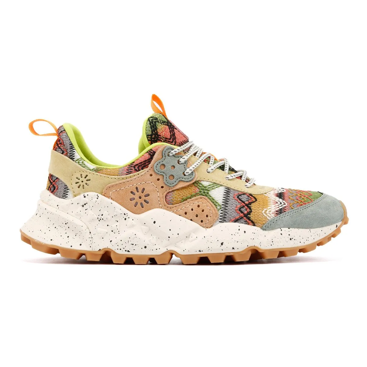 Flower Mountain Kotetsu Knit Women's Green Aztec Trainers