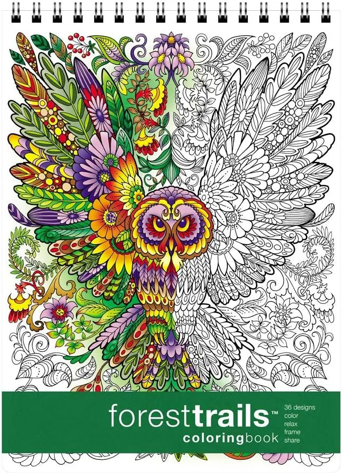Forest Trails Coloring Book (8.62 x 11.75 inches)