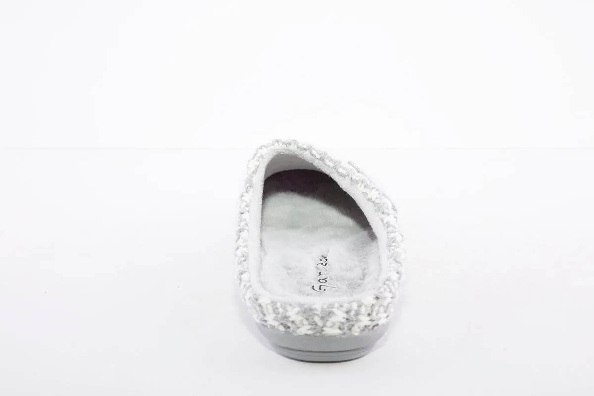 GARZON - 5501.345 FLAT KNIT MULE SLIPPER - GREY