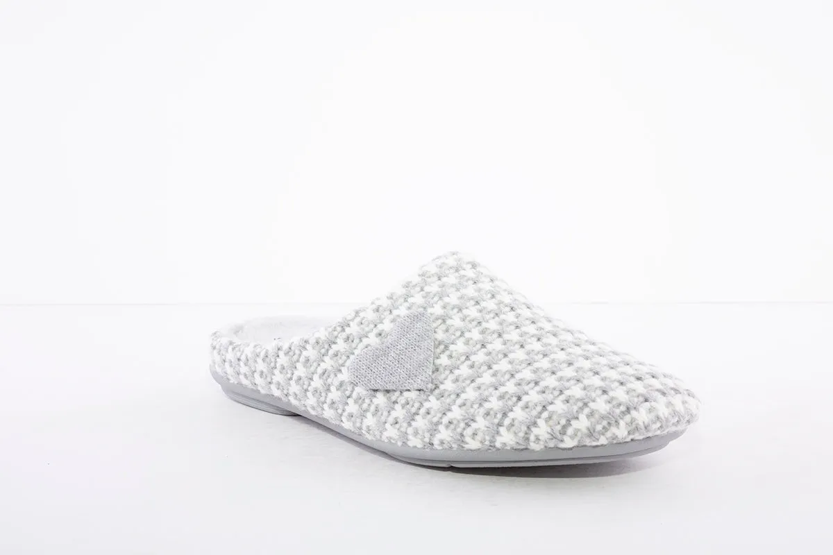 GARZON - 5501.345 FLAT KNIT MULE SLIPPER - GREY