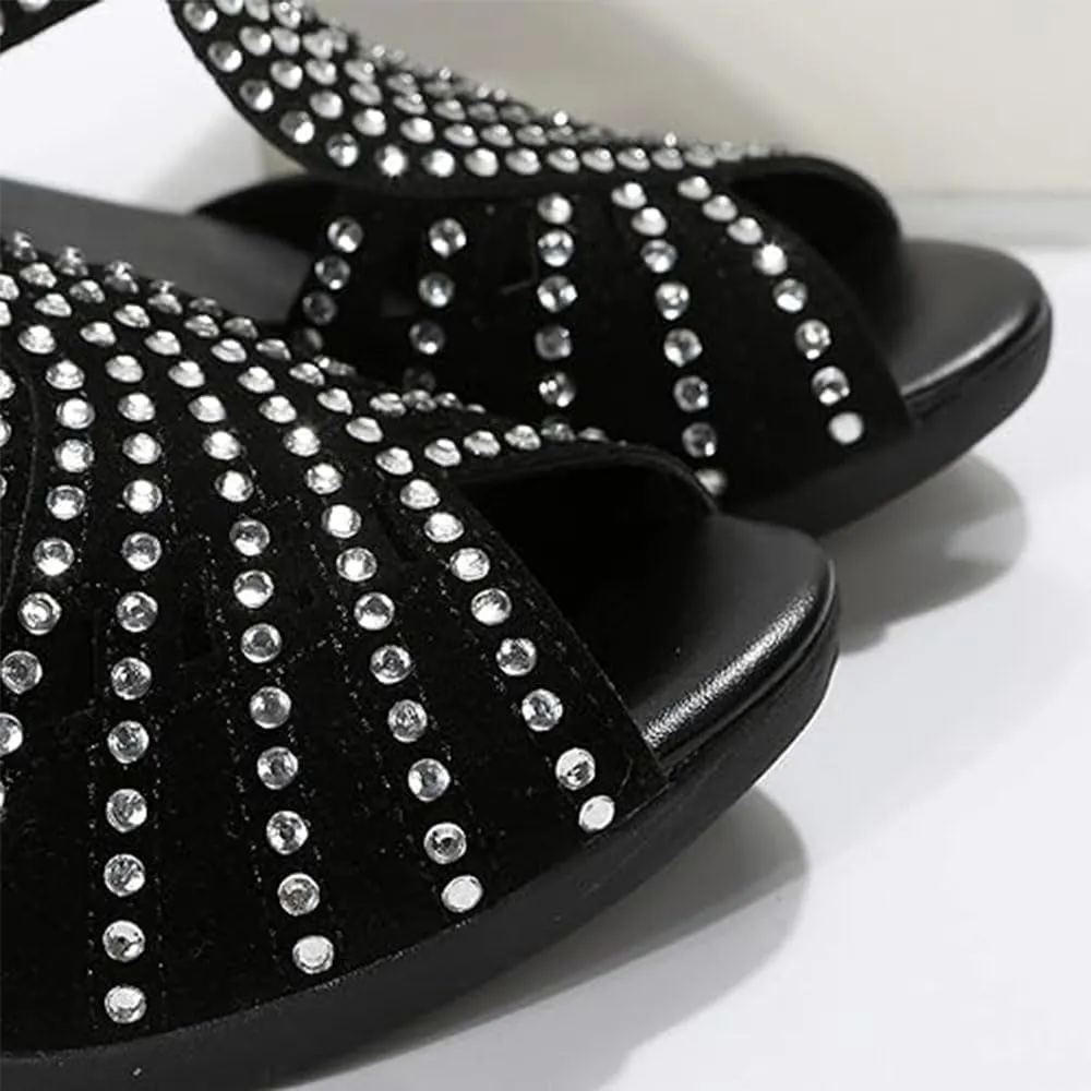 GlowStep Orthopedic Low Heel Cut-Out Sandals for Women, Non-Slip