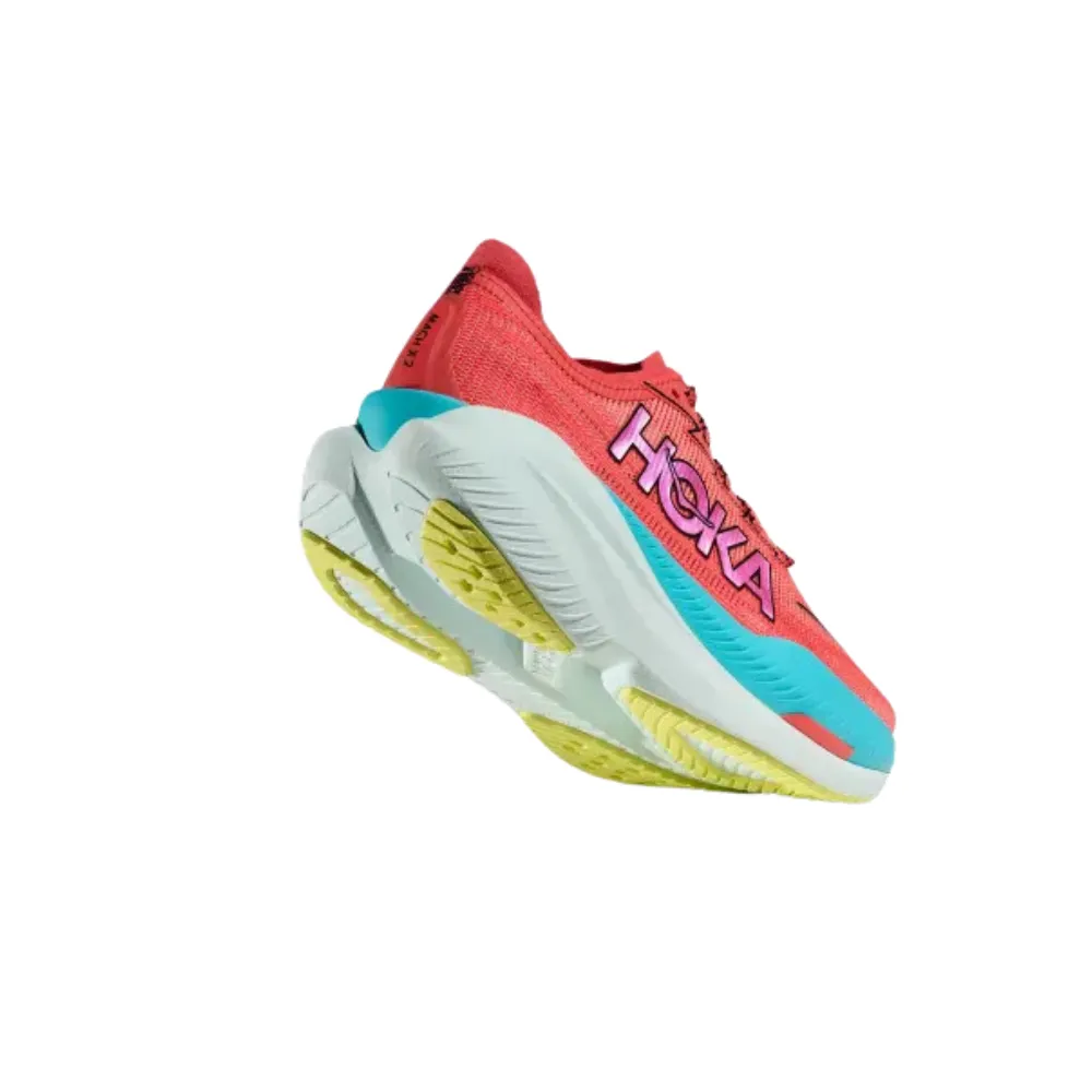Hoka Mach X 2 (D Standard) Mens Grapefruit/Electric Coral