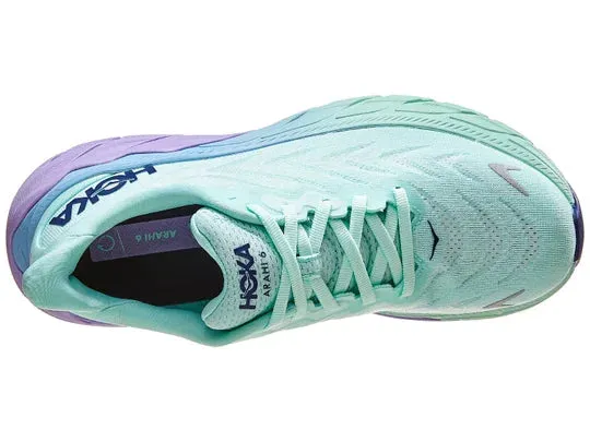 Hoka Womens Arahi 6 Running Shoe Sunlit Ocean/Lilac Mist