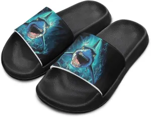 Howilath Sea Animal Print Kids Slides Non-Slip Open Toe Slippers Boys and Girls Sandals Pillow Cloud Slippers with EVA Sole