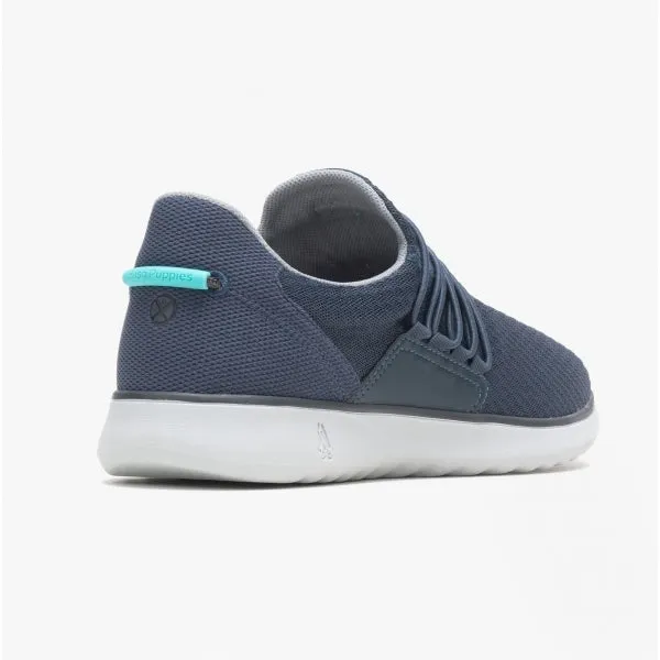 Hush Puppies GOOD Mens Recycled Mesh Slip-On Trainers Navy