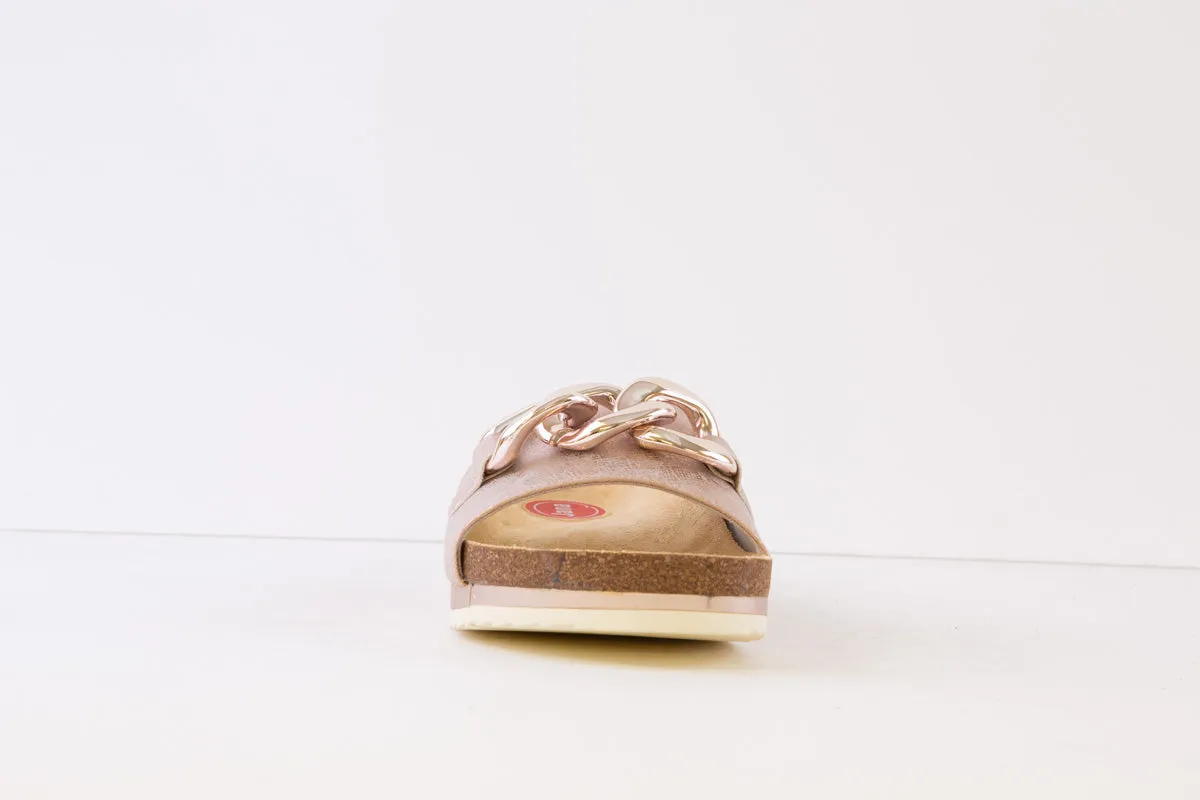 JANA SOFTLINE - 27582-595 FLAT FASHION MULE - ROSE GOLD