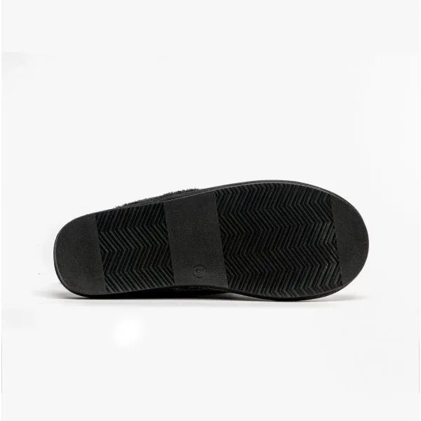 Jo & Joe SHIMMER Womens Mule Slippers Black