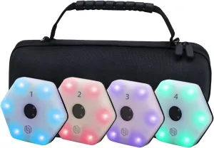 JOJOCY ReactionX Training Lights 4 PCS - Pressure Resistant, Mobile App Control, 29  Modes, 8 Lights, 6 Strobe Effects, Type-C Charging, Enhances Reaction Time & Agility