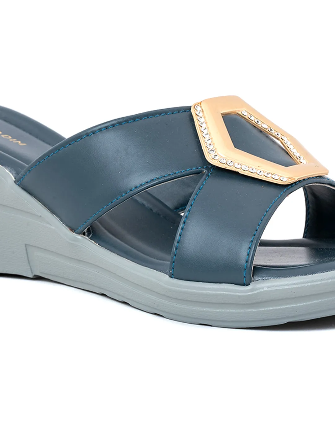 Khadim Wedge Heel Mule Slip On Sandal for Women