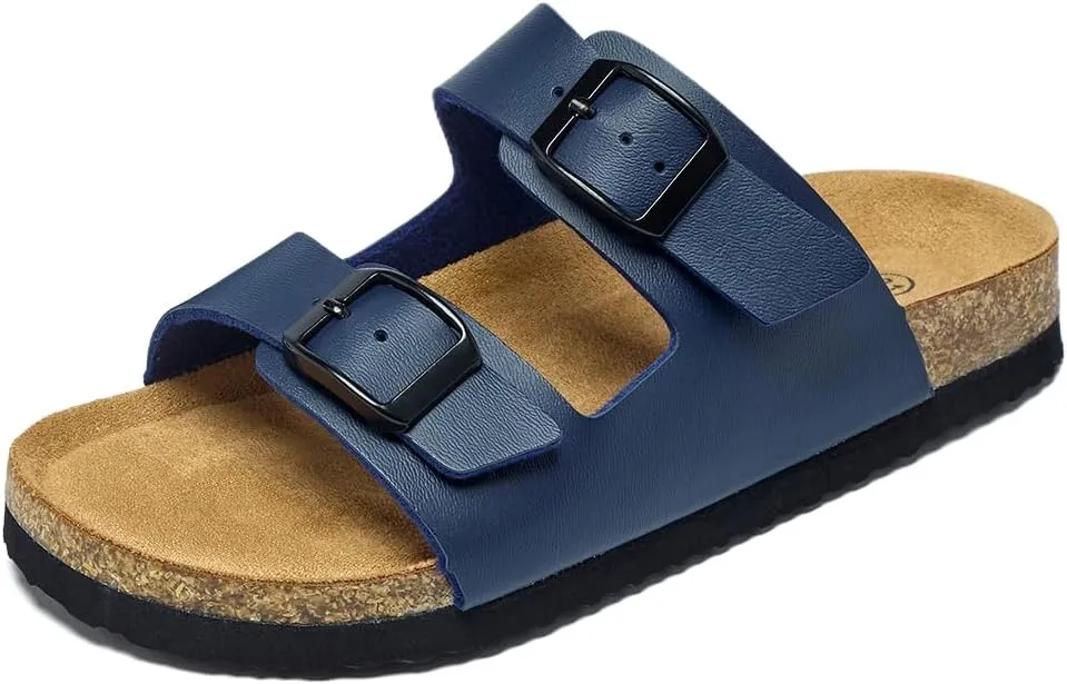 Kids Sandals,Boys&Girls Slides,Non-slip,Cork Slippers,Adjustable Straps for Indoor & Outdoor