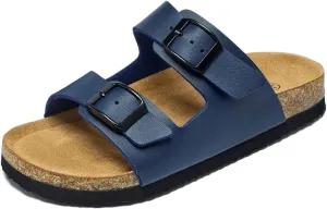 Kids Sandals,Boys&Girls Slides,Non-slip,Cork Slippers,Adjustable Straps for Indoor & Outdoor