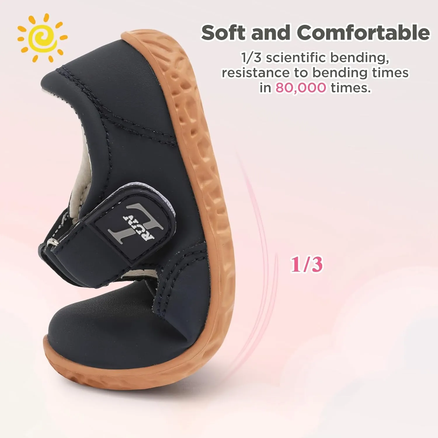 L-RUN Toddler Girls Dress Shoes Lightweight Mary Jane Shoes for Girls Anti-Slip School Shoes for Toddler Girls
