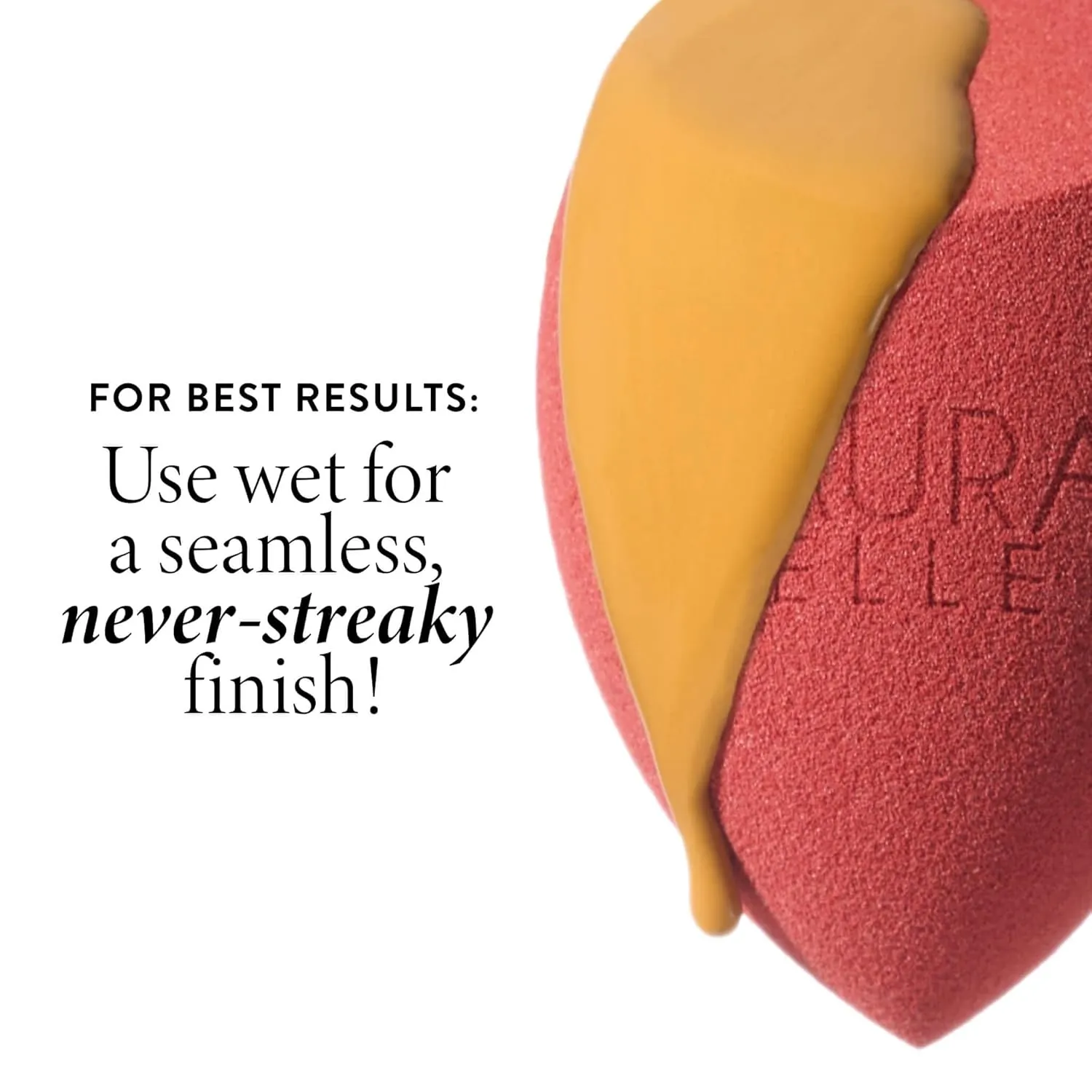 LAURA GELLER NEW YORK Full Face Blending Sponge, Easy Makeup Blender for Foundation & Concealer, Latex-Free for Sensitive Skin