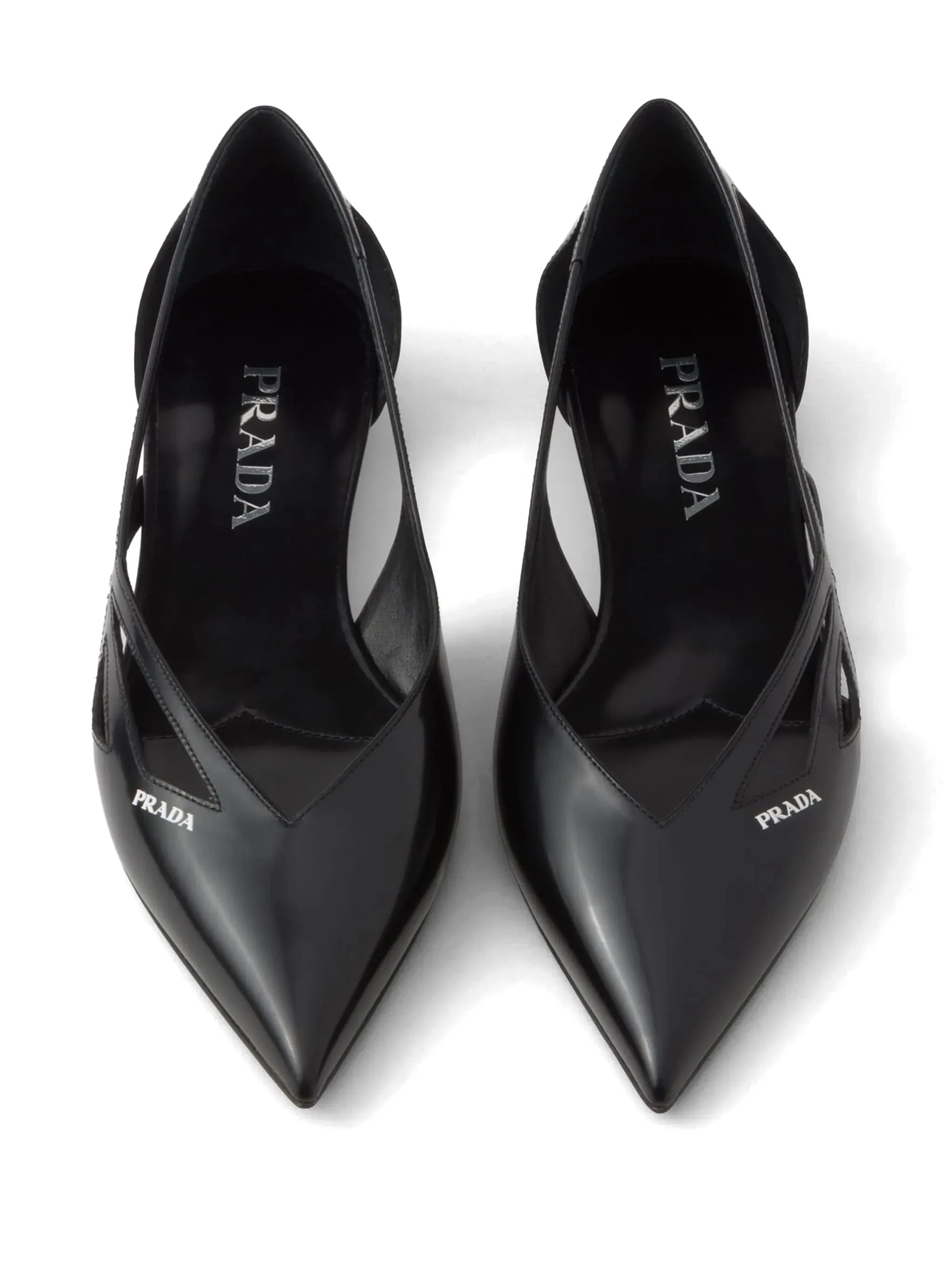 Leather Cut-out Ballerinas