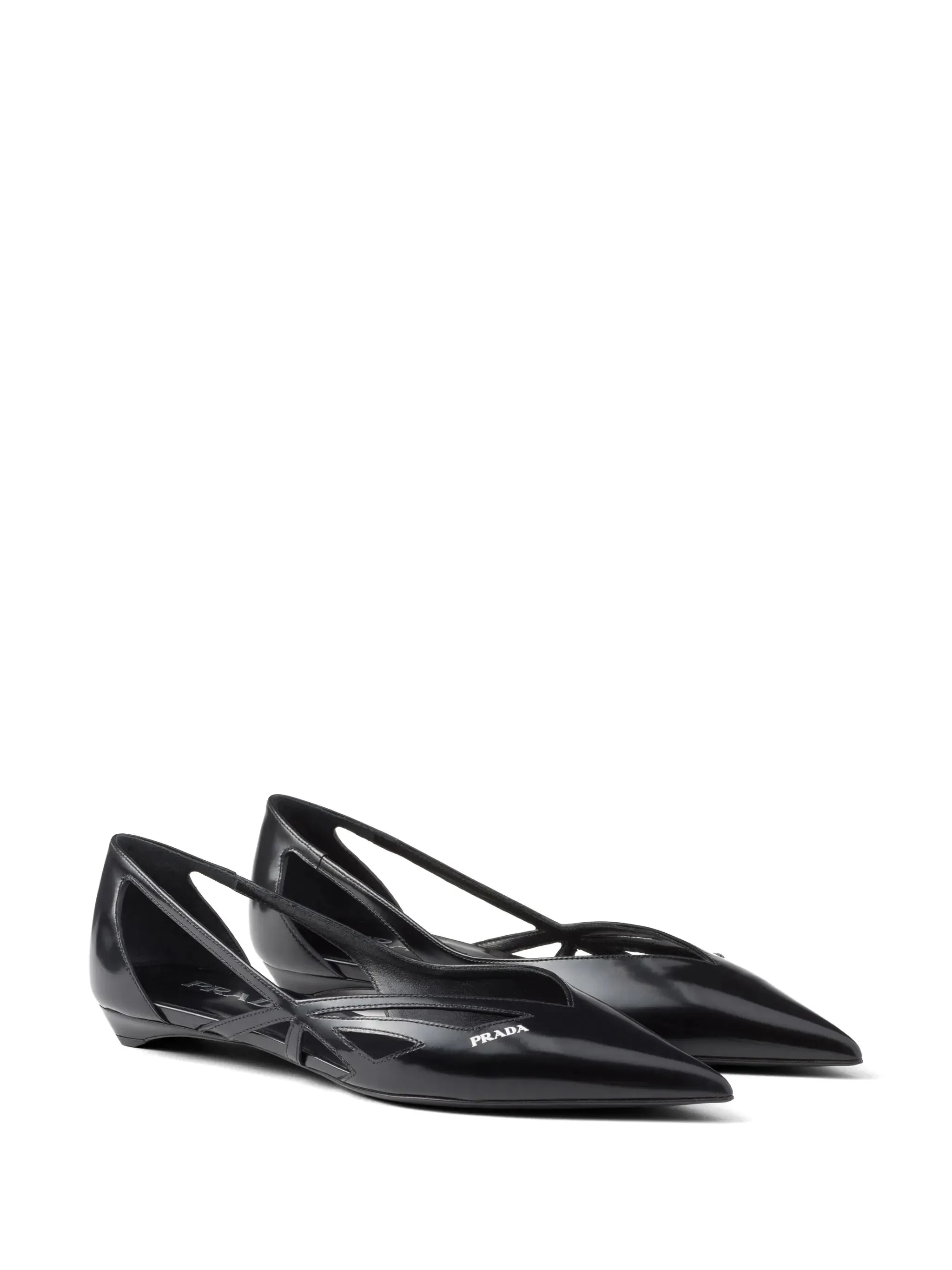 Leather Cut-out Ballerinas