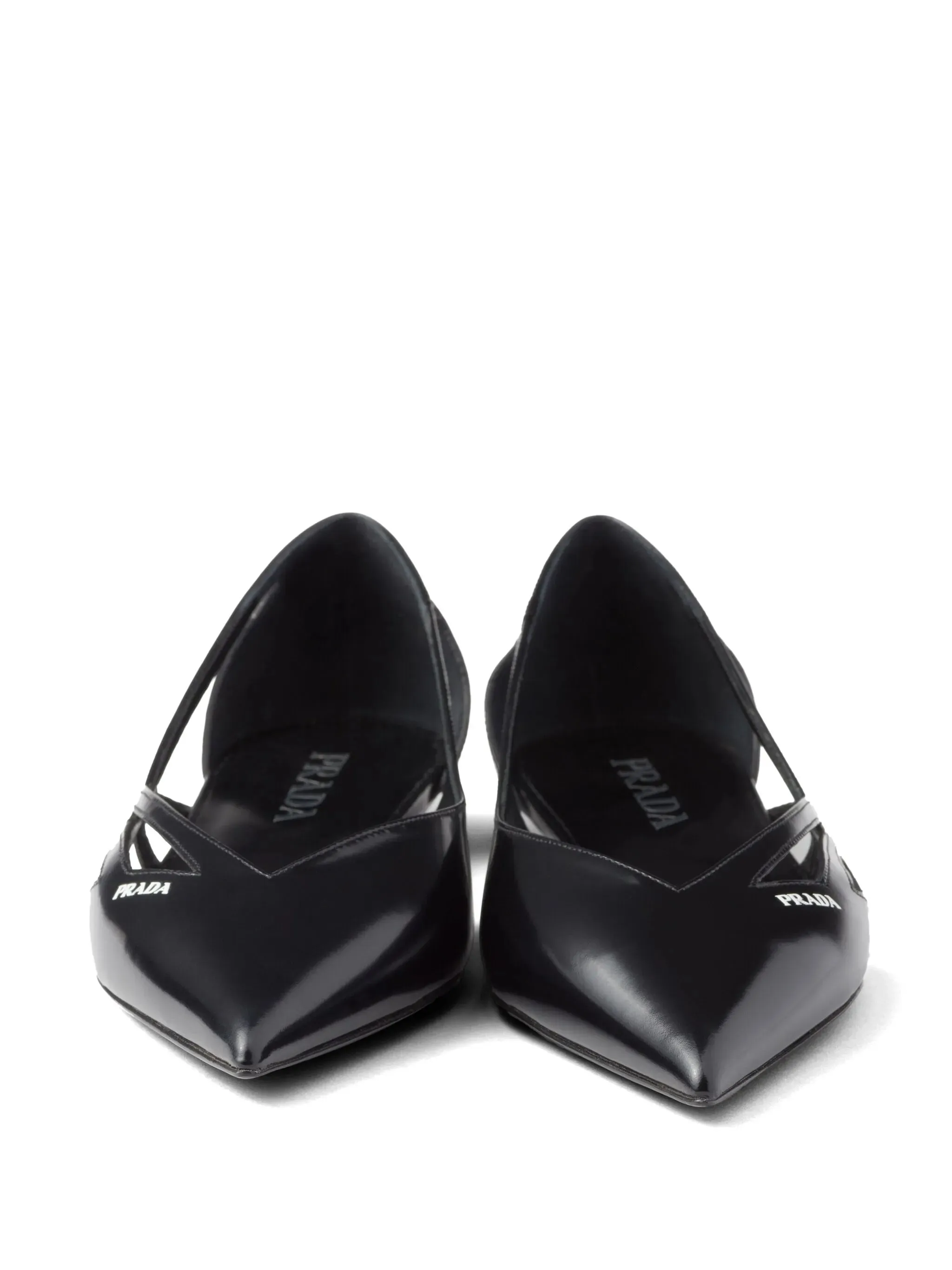 Leather Cut-out Ballerinas