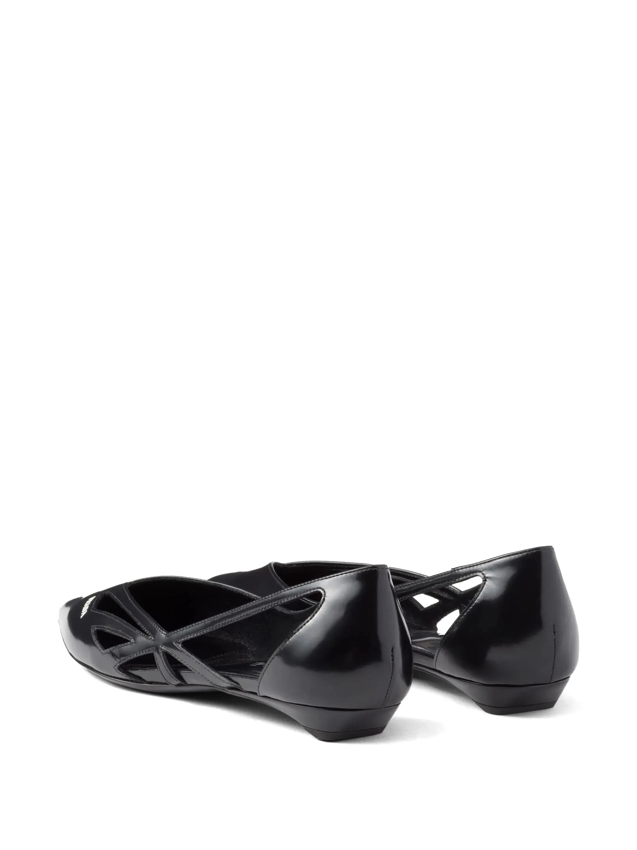 Leather Cut-out Ballerinas