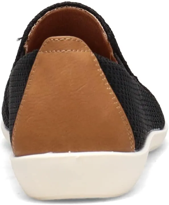 LifeStride Womens Next Level Slip-On Sneaker, Black, 7 US