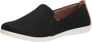 LifeStride Womens Next Level Slip-On Sneaker, Black, 7 US