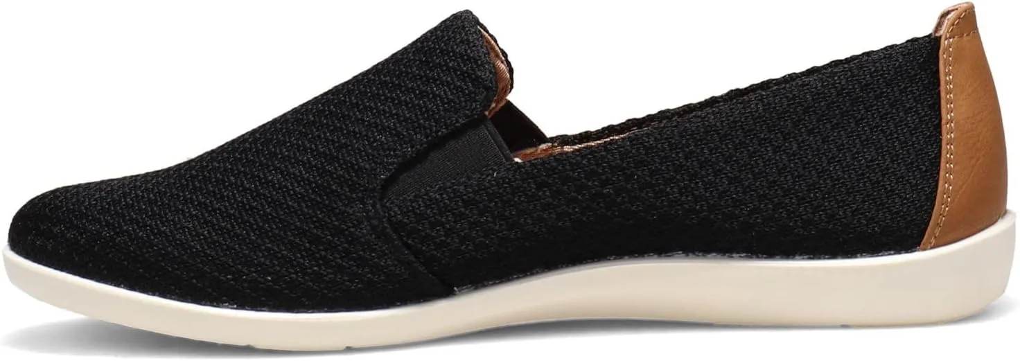 LifeStride Womens Next Level Slip-On Sneaker, Black, 8.5 US